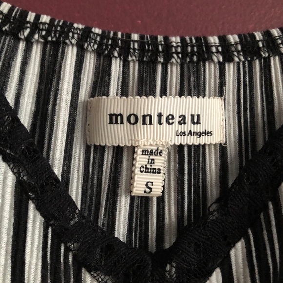 Monteau Black and White Midi Dress - Picture 2 of 4